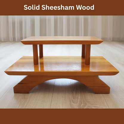 carpentray wooden solid sheesham puja chowki  prayer table meditation altar