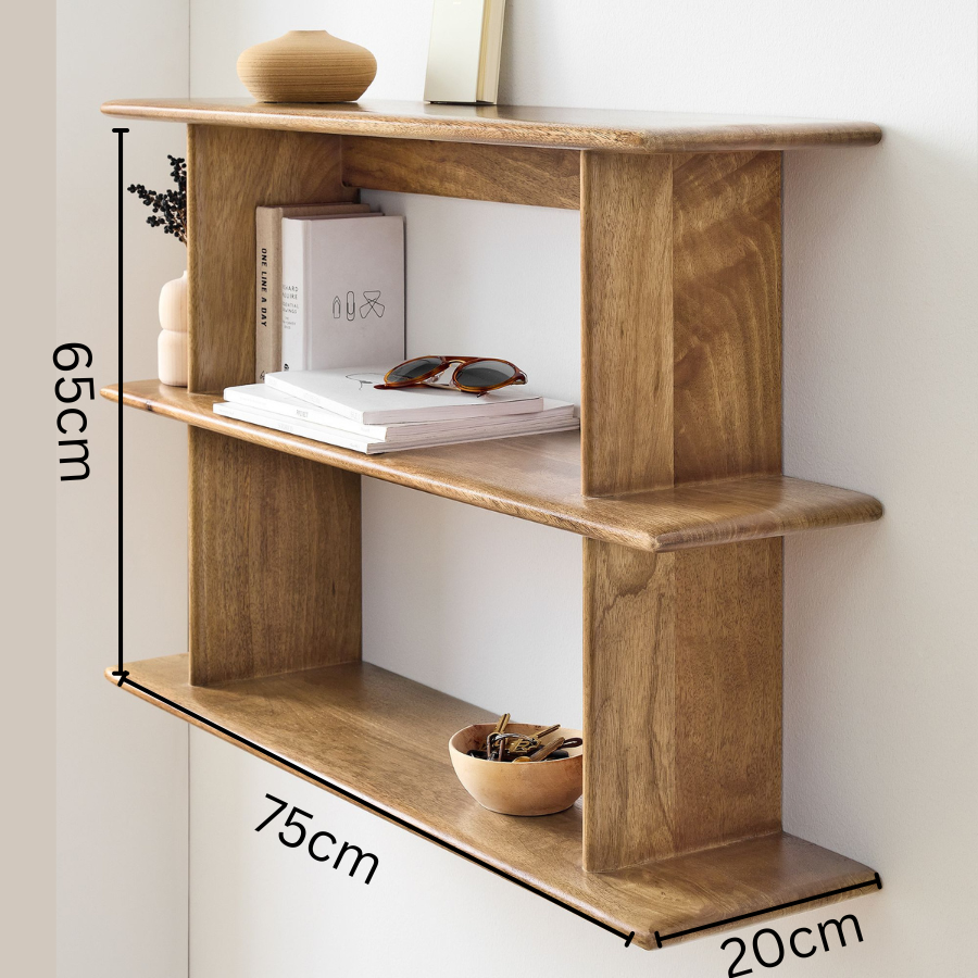 Carpentray Mango Wooden Wall Cabinet Shelf