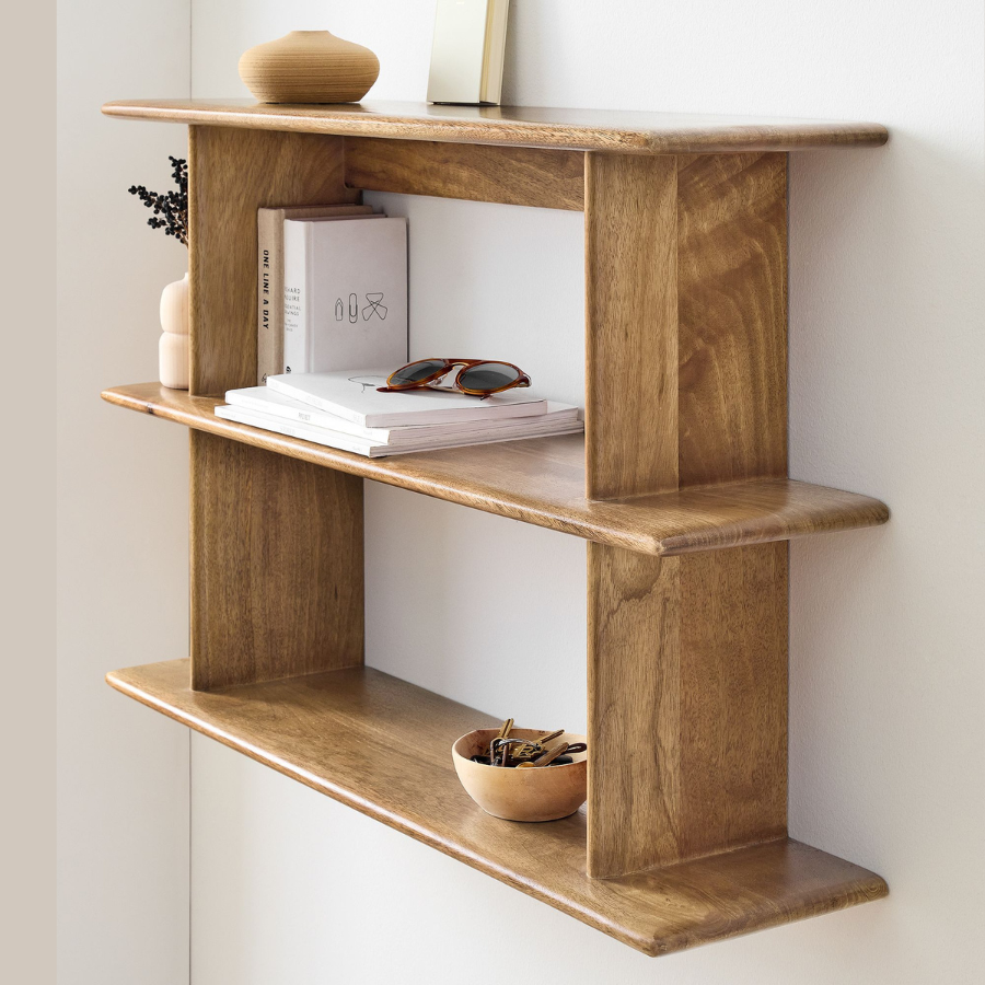 Carpentray Mango Wooden Wall Cabinet Shelf