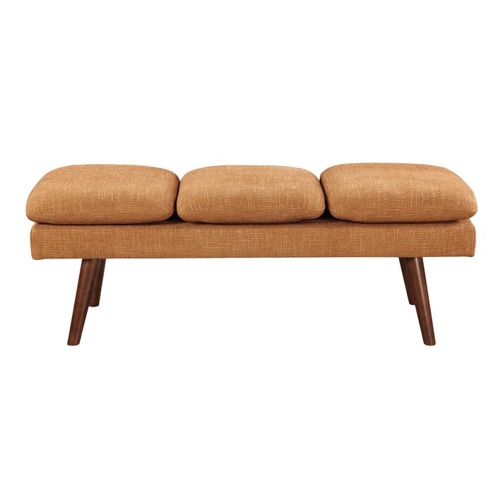 carpentray 100cm long benche in solid sheesham with cushion | sitting bench