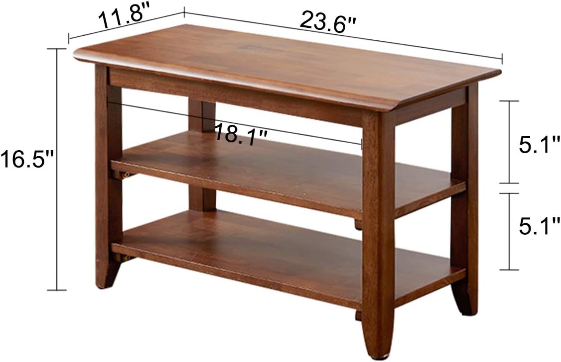 carpentray wooden 3 tier shoe rank