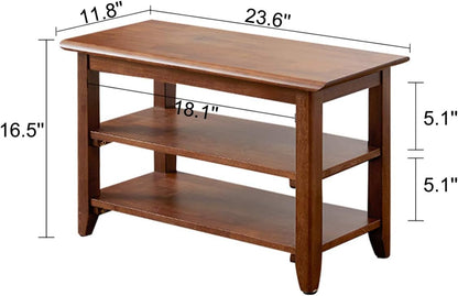 carpentray wooden 3 tier shoe rank