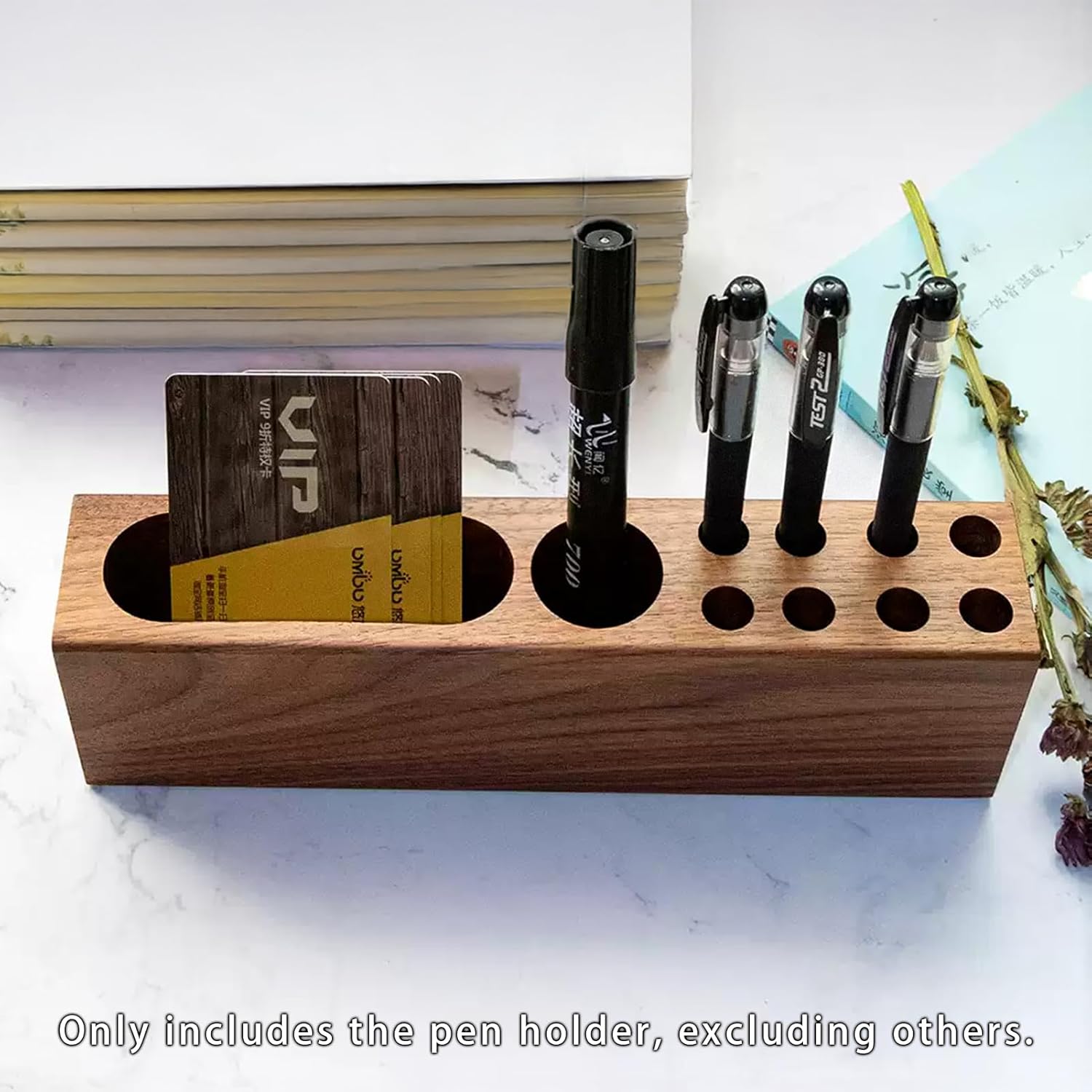 wooden pen holder
