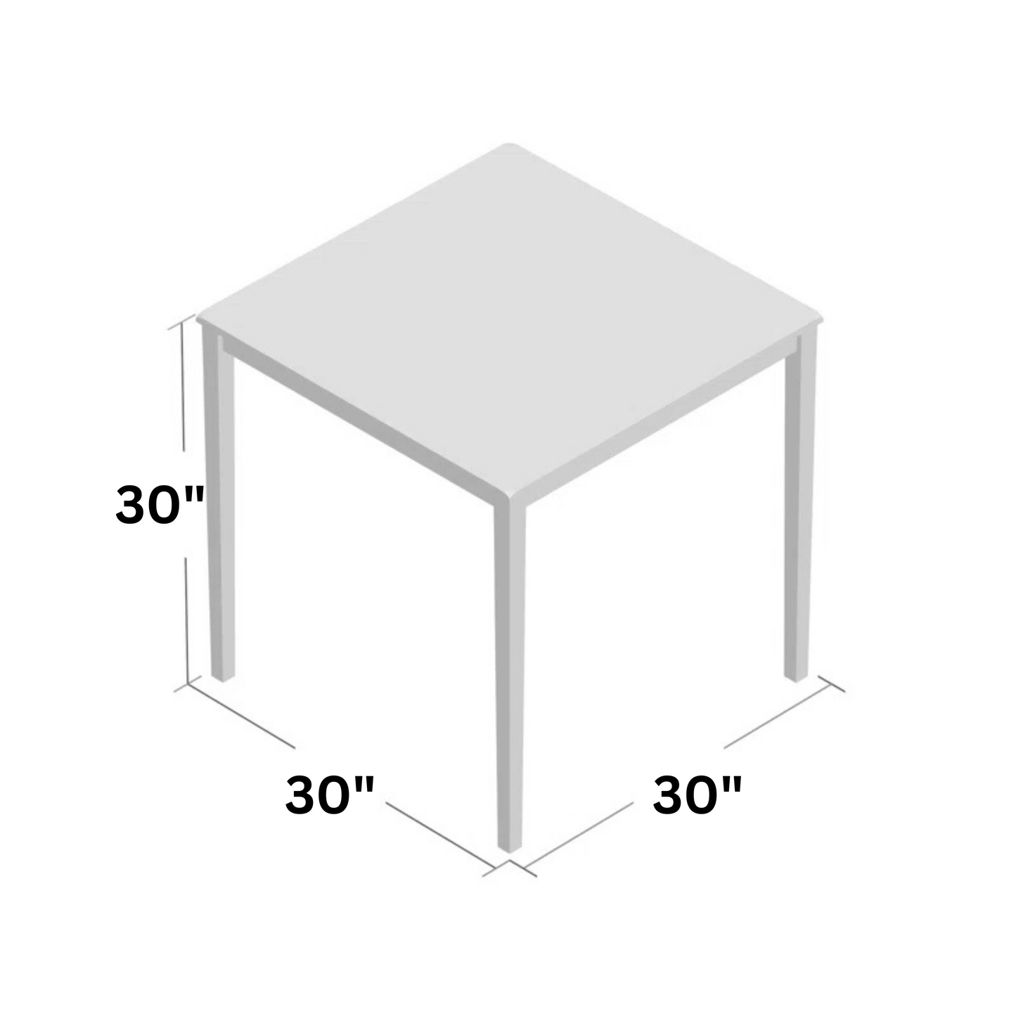Carpentray 30 inch Square Wooden Dining Table (Black)