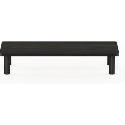 carpentray 80cm long monitor riser desk shelf desktop legs stand monitor stand for desk, espresso/black