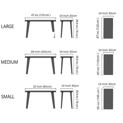 carpentray 100cm long rectangular wooden console table