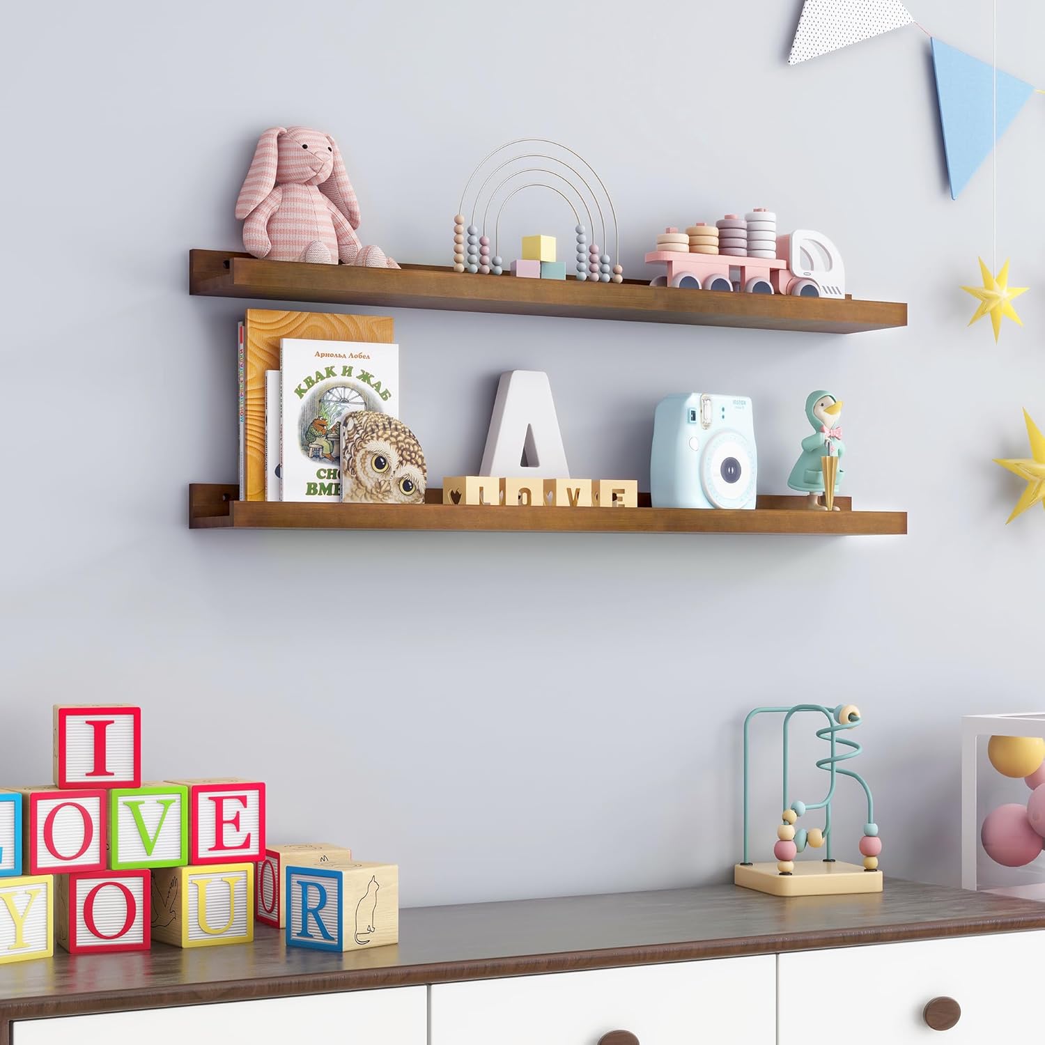 carpentray wooden wall shelf