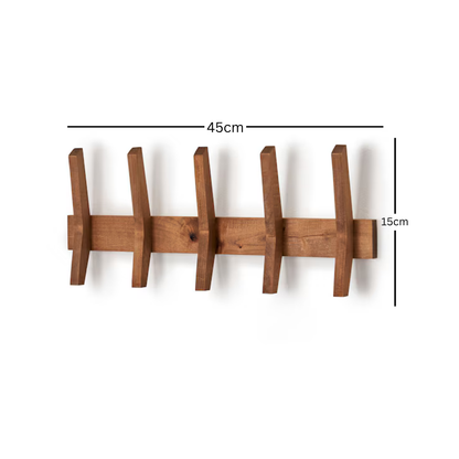 carpentray wooden wall premium hooks 5 pugs
