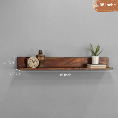 carpentray -1 set 35 inch long floating shelf for wall natural walnut