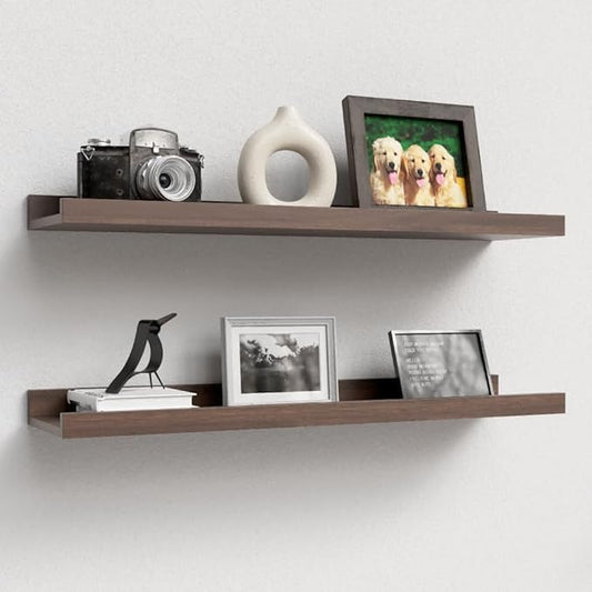Carpentray 30'' Inches Long Dark Brown Wall Shelf