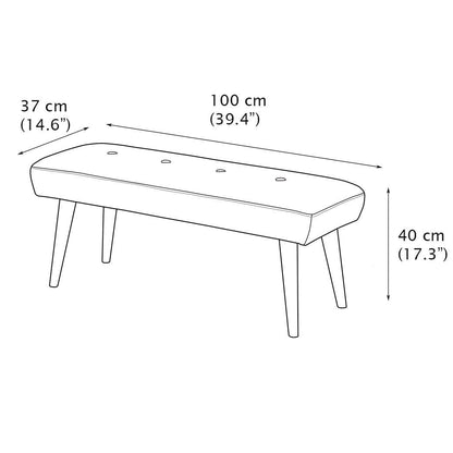 carpentray seating beanch soft foam (black)