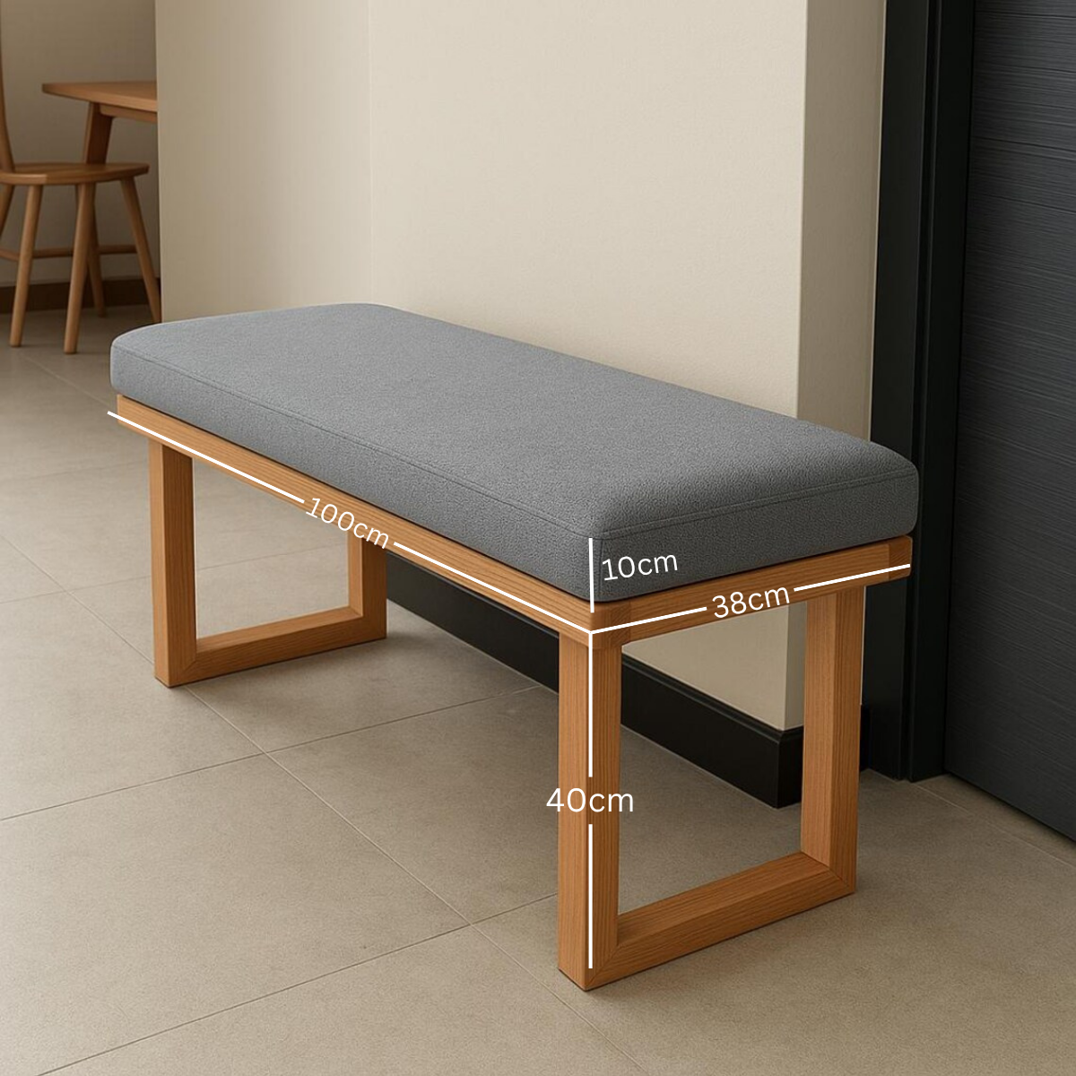 Carpentray 100cm Long Solid Wood Three Seater Bench – Mango Wood / Solid Finish”)