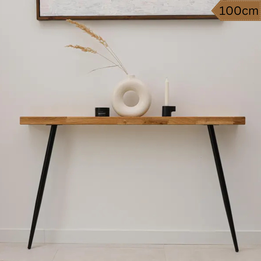 carpentray 100cm long wooden console table