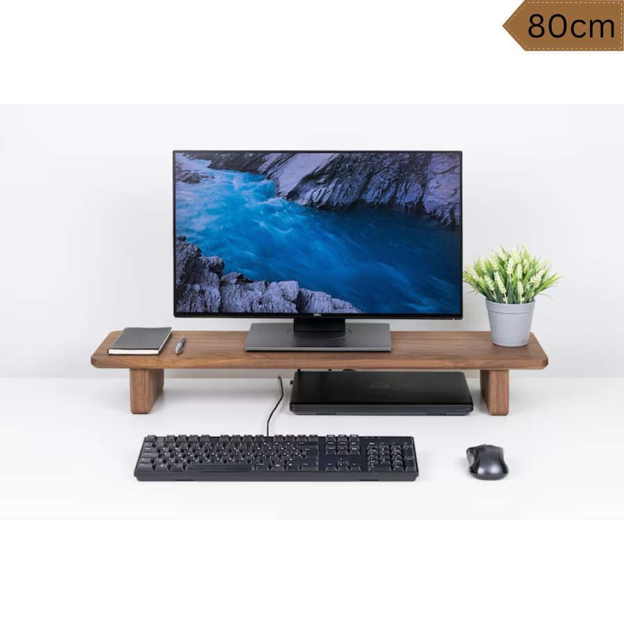 Carpentray 80cm Long Wooden Monitor Riser Light Brown