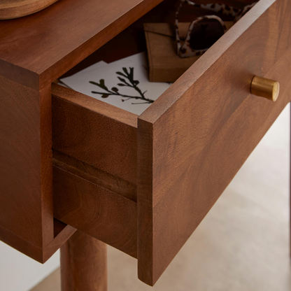 carpentray modern console table with 2 drawers