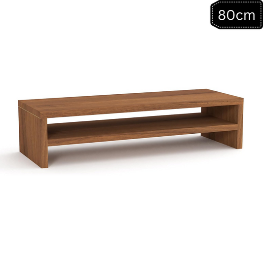 Carpentray 80Cm Wooden Dual Shelf Monitor Stand