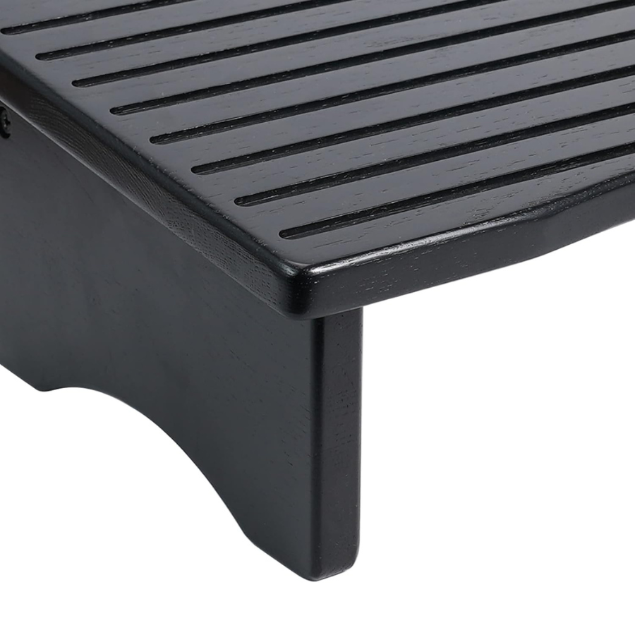 carpentray wooden footrest (black)