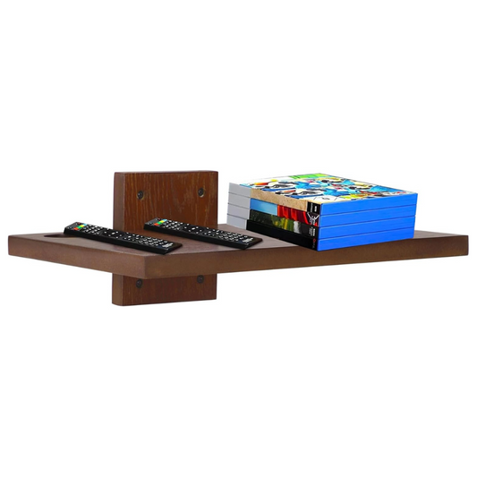 Carpentray Floating Projector Wall Mount TV Shelf (Brown)