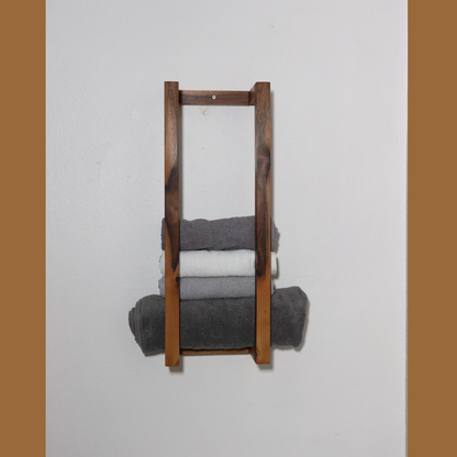 carpentray wooden towel holder stand