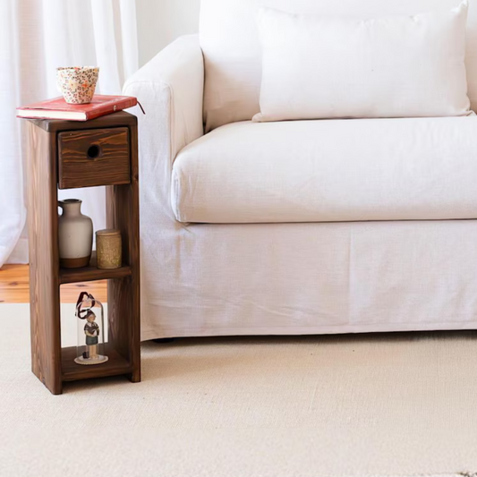 Carpentray Wooden Floating Nightstand With Drawer