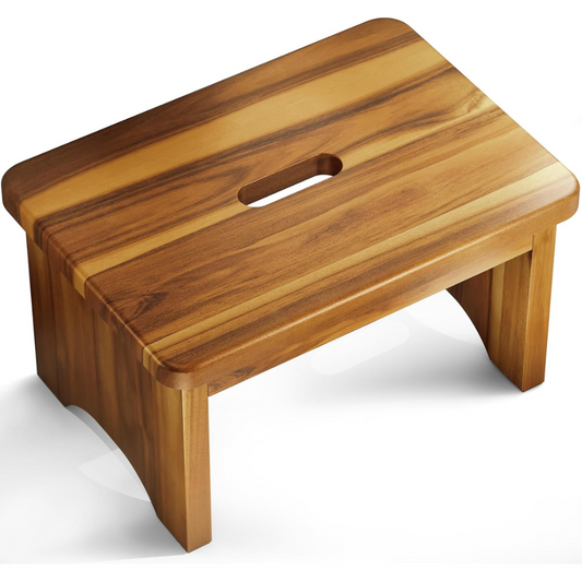 Carpentray Wooden Step Stool, 9'' One Step Stool for Adults