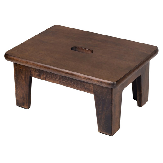 Carpentray Wooden Step Stool, 6.5'' One Step Stool for Adults Walnut