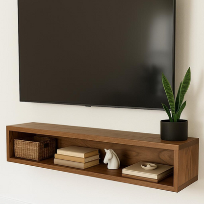 carpentray 150cm wooden wall tv cabinet (brown)