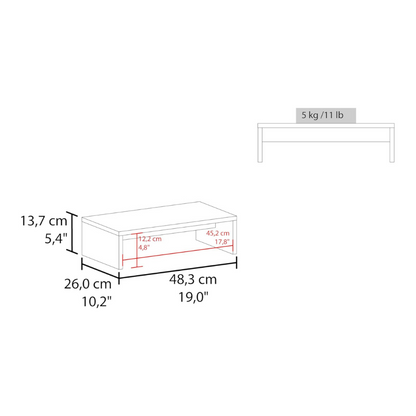 carpentray wooden monitor riser stand (black)
