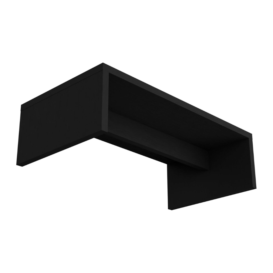 carpentray wooden monitor riser stand (black)