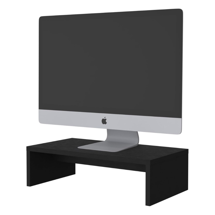 carpentray wooden monitor riser stand (black)