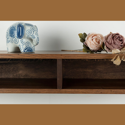 carpentray 80cm wooden wall console table (dark brown)