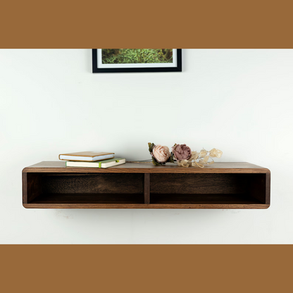 carpentray 80cm wooden wall console table (dark brown)