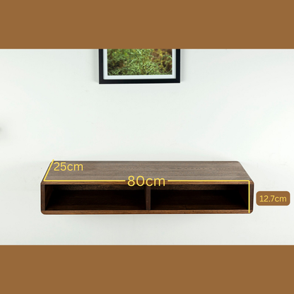 carpentray 80cm wooden wall console table (dark brown)