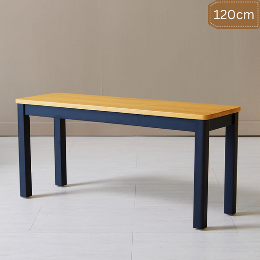 Carpentray 120Cm Long Wooden Black/Brown Bench