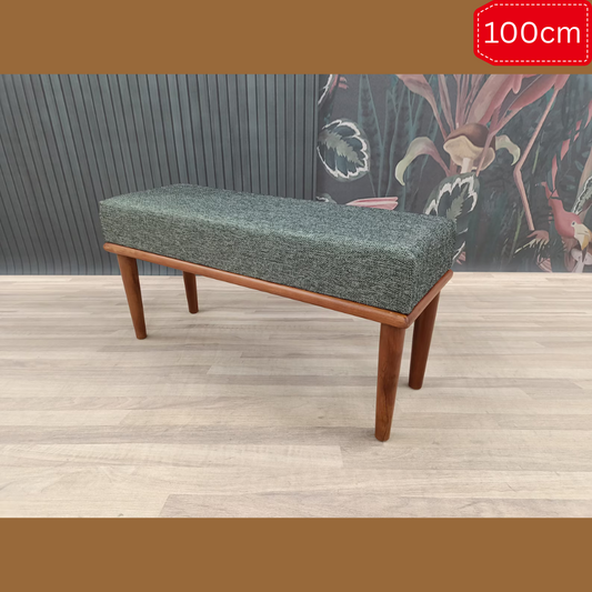 Carpentray 100Cm Long Solid Wood Bench with Cushion