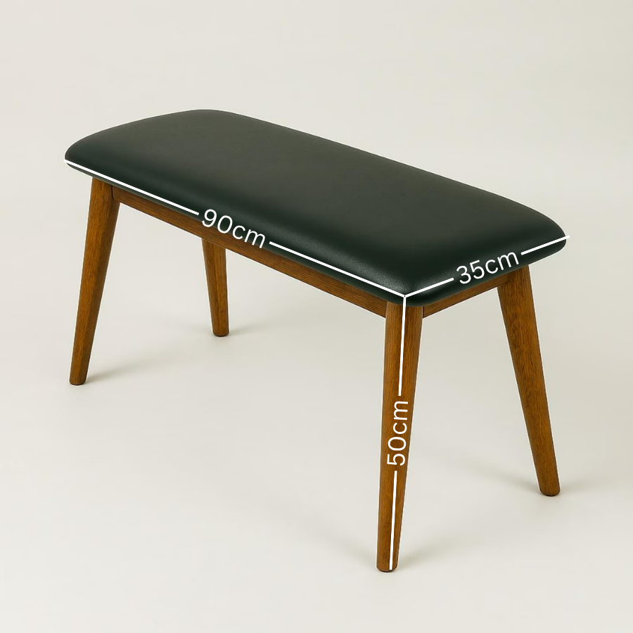 Carpentray 90cm Long Bench for Entryway (Black, Brown)