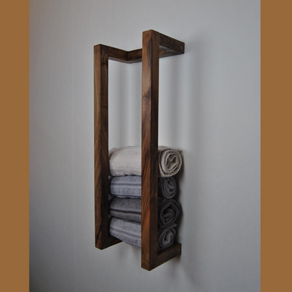 carpentray wooden towel holder stand