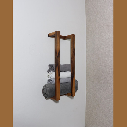 carpentray wooden towel holder stand