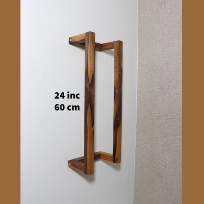 carpentray wooden towel holder stand