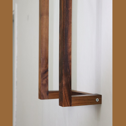 carpentray wooden towel holder stand