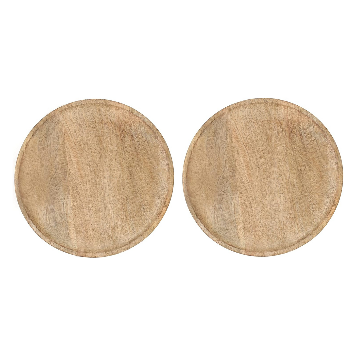 Carpentray Natural Wooden Dinner Plates Set of 1- Elegant Decorative 11 Inch Round Wood