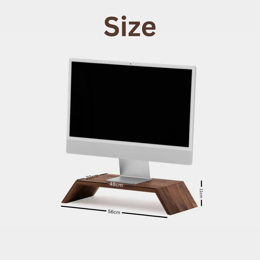 Carpentray Wooden Monitor Riser New Ero Design Dark Brown