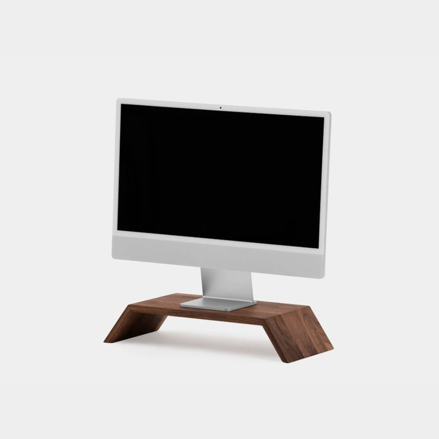 carpentray wooden monitor riser new ero design dark brown