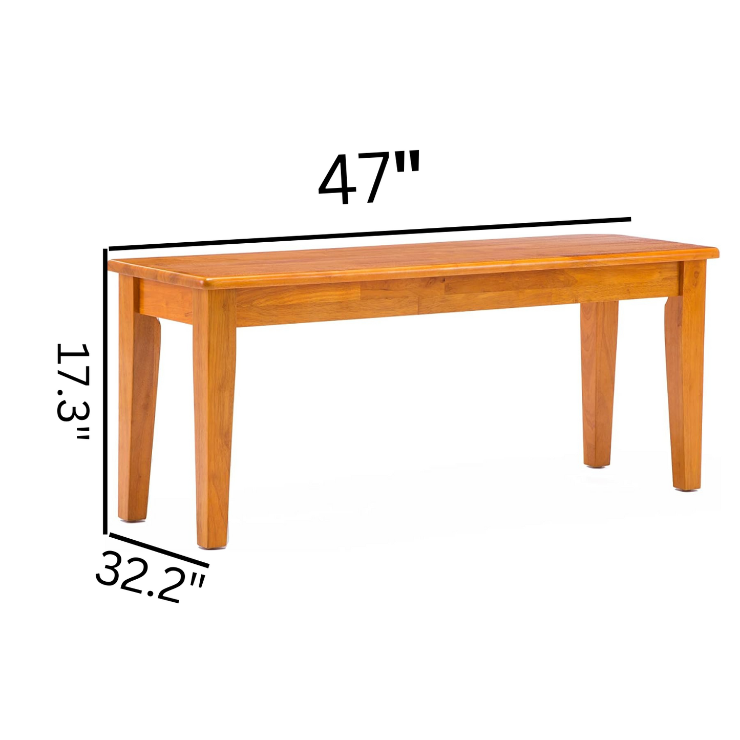 Carpentray 120cm Long Wooden 2 Seater Benches