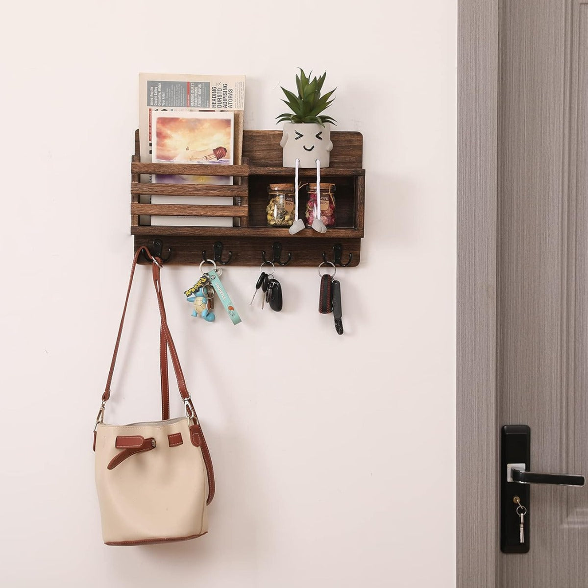 carpentray wooden key holder for wall