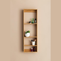 Carpentray Wooden 4 Shelf Rack Light Brown