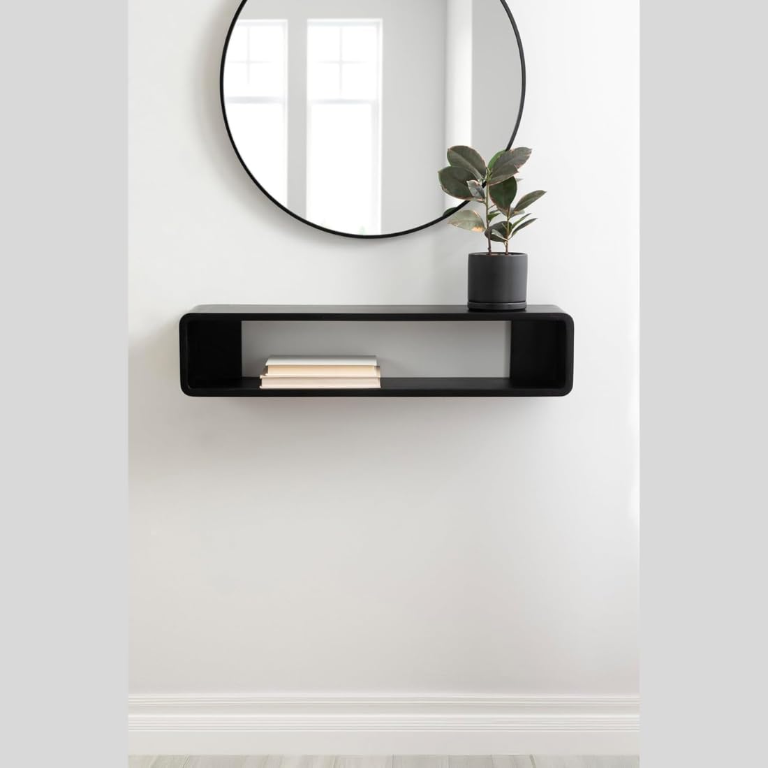 carpentray 30'' long wooden wall tv cabinet medium