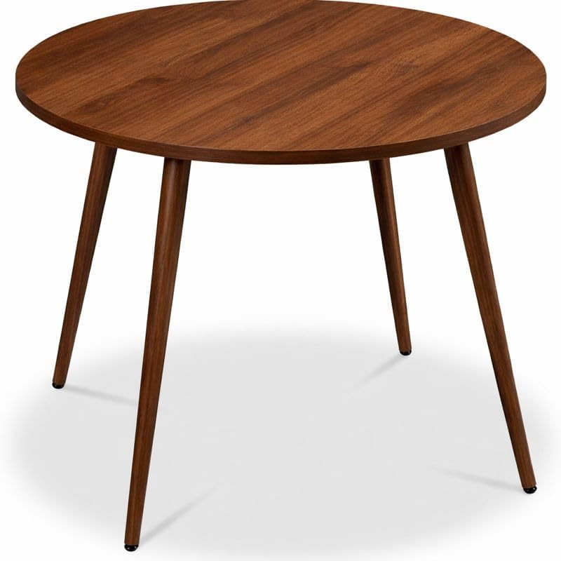 Carpentary 28x28 inch Round Sheesham Wood 4 Seater Dining Table (Walnut)