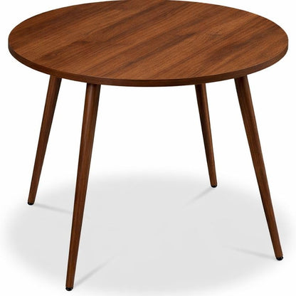 carpentary 28x28 inch round sheesham wood 4 seater dining table (walnut)