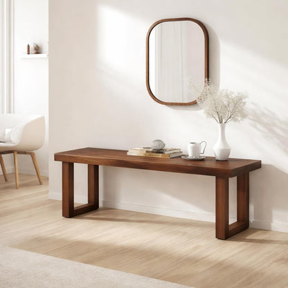 carpentray 100cm long wooden seating beanch